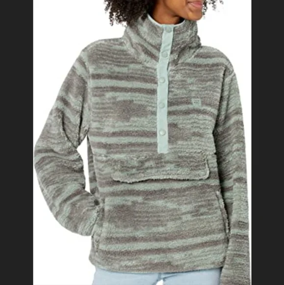 Eucalyptus Billabong A/Div switchback fleece pullover size L - Picture 3 of 5